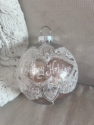 Rose Gold Personalized Mehndi Ornament