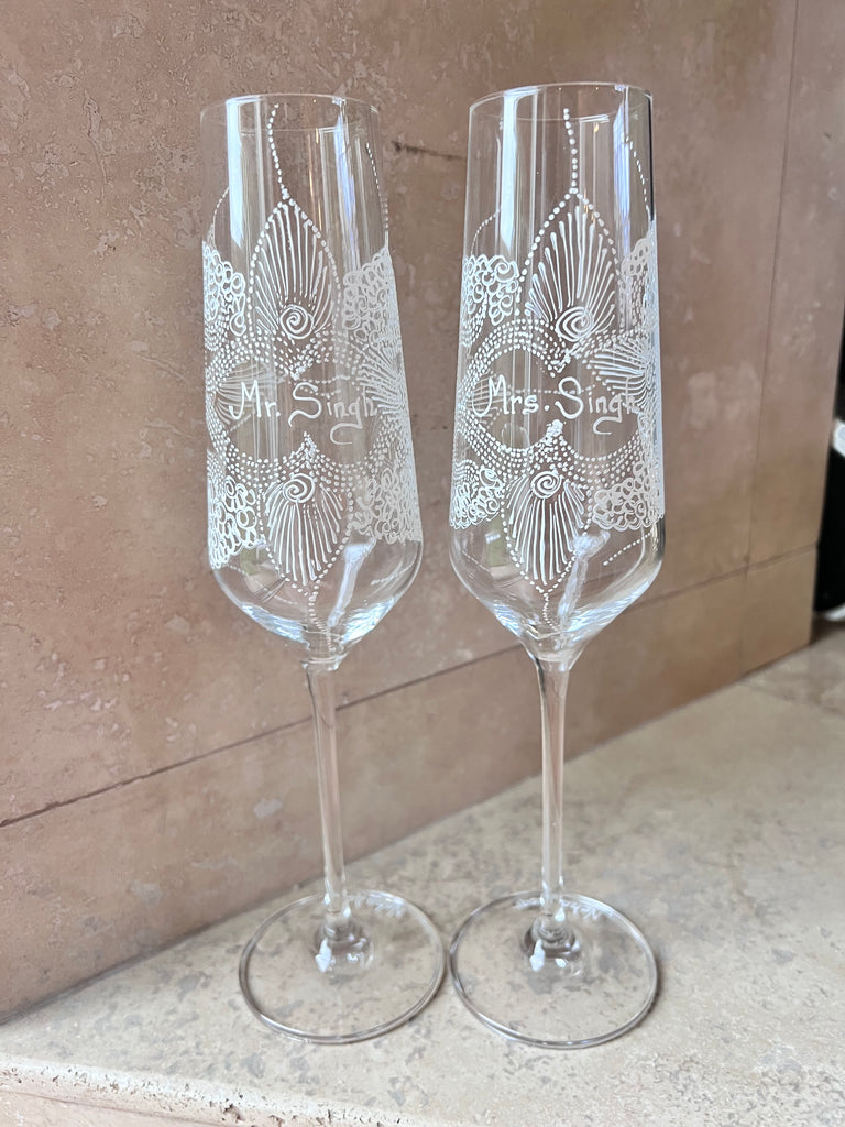 Personalized Champagne Flutes